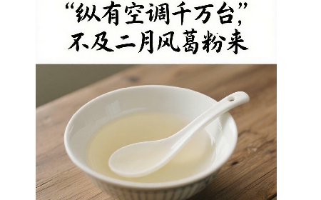 縱有空調(diào)千萬臺(tái)，不及二月風(fēng)葛粉來